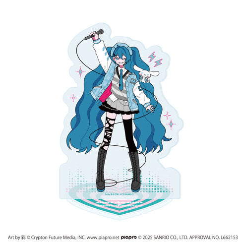『ピアプロキャラクターズ×サンリオキャラクターズ』アクリルスタンド01/初音ミク×シナモロール(コラボイラスト)